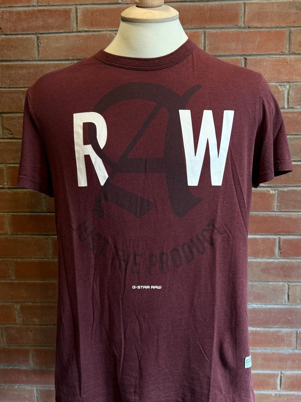 G-Star RAW Maroon Short-Sleeve Logo Tee
